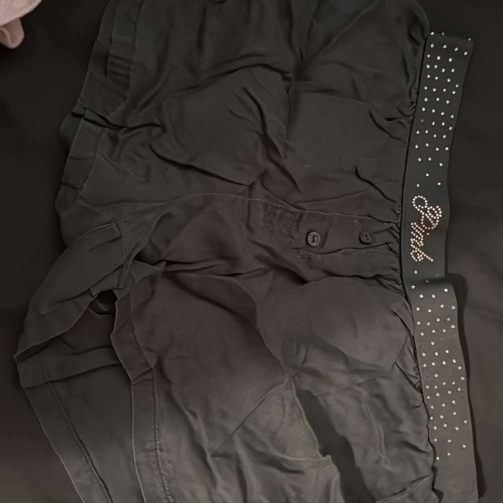 Victoria's Secret Black Athletic Shorts with Embellished Waistband